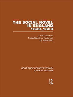 cover image of The Social Novel in England 1830-1850 (RLE Dickens)
